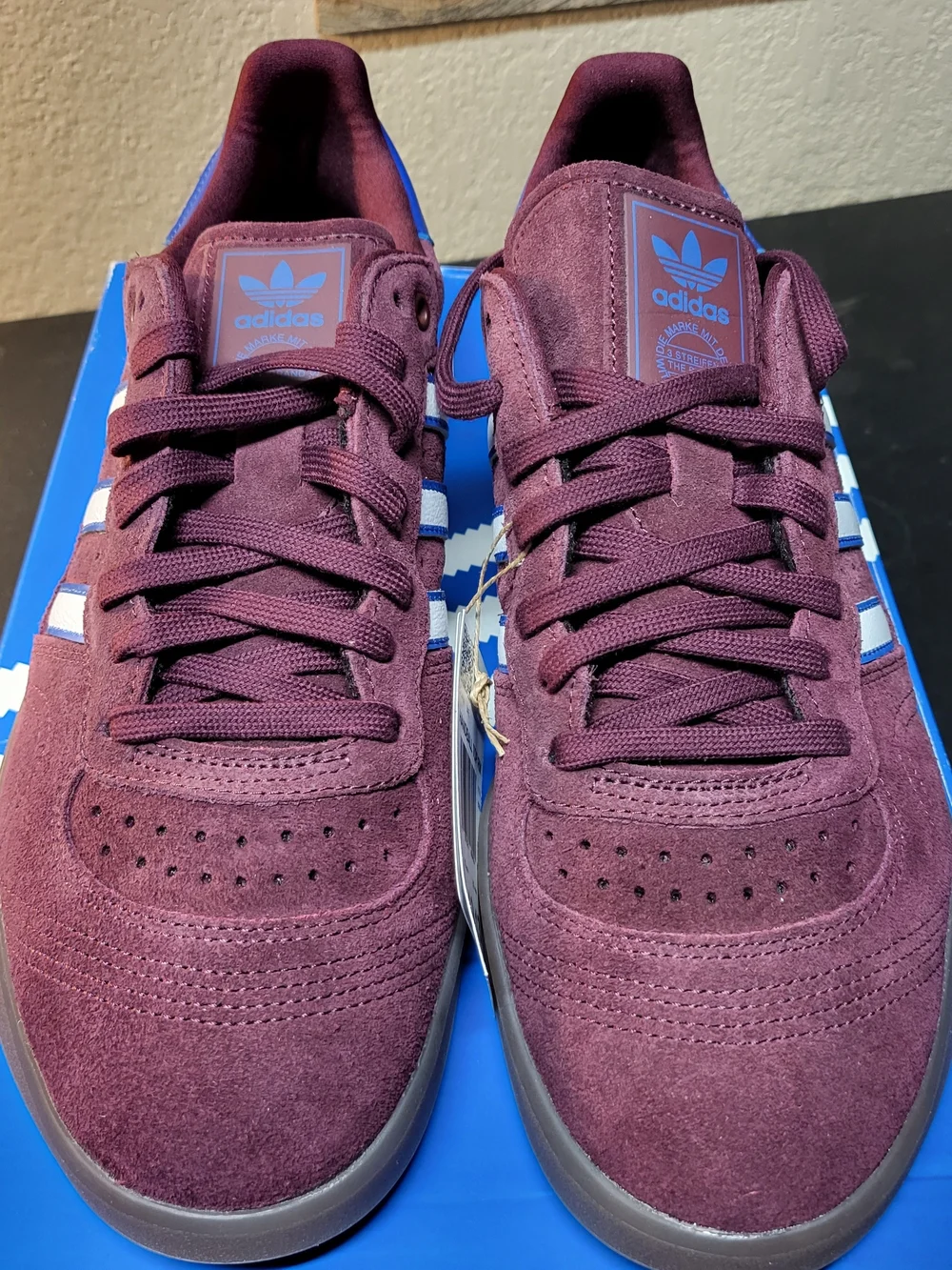 *NEW* Adidas Handball Top RM Shoes Maroon/White/Blue Size Men’s 12 Women's 13